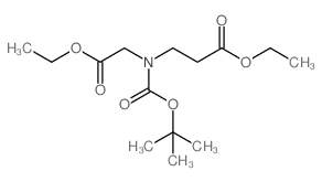 3-(tert-Butoxycarbonyl-ethoxycarbonylmethyl-amino) -propionic acid ethyl ester结构式