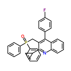 2-Cyclopropyl-3-[(diphenylphosphinyl)methyl]-4-(4-fluorophenyl)quinoline Structure