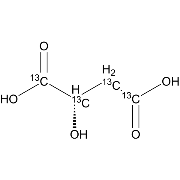 (S)-Malic acid-13C4 Structure
