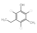 2,4,6-三氯-3-乙基-5-甲基苯酚结构式