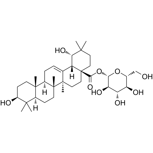 Siaresinolic acid 28-O-β-D-glucopyranosyl ester结构式