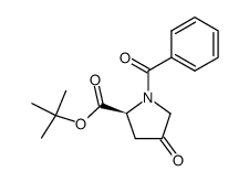 N-benzoyl-4-oxo-L-proline tert-butyl ester结构式