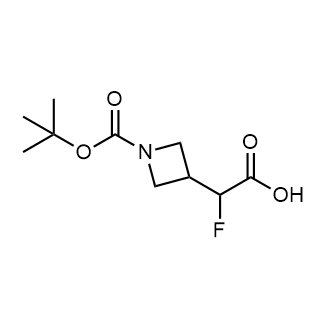 2-{1-[(叔丁氧基)羰基]氮杂环丁烷-3-基}-2-氟乙酸结构式