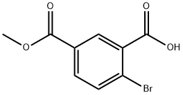 2-溴-5-(甲氧基羰基)苯甲酸结构式