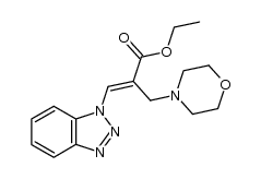 (E)-ethyl 3-(1H-benzo[d][1,2,3]triazol-1-yl)-2-(morpholinomethyl)acrylate结构式