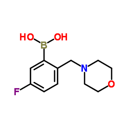 [5-Fluoro-2-(4-morpholinylmethyl)phenyl]boronic acid structure