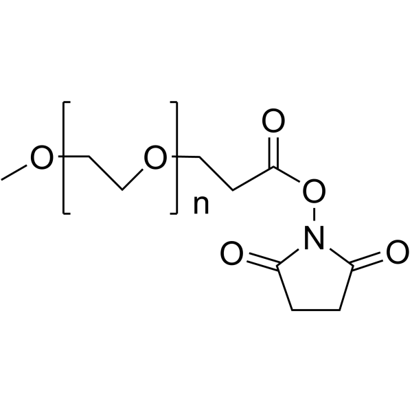 ALPHA-[3-[(2,5-二氧代-1-吡咯烷基)氧基]-3-氧代丙基]-OMEGA-甲氧基聚氧乙烯结构式