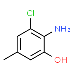 2-氨基-3-氯-5-甲基苯酚结构式