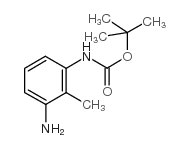 (3-氨基-2-甲基苯基)-氨基甲酸叔丁酯结构式