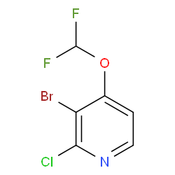 3-溴-2-氯-4-(二氟甲氧基)吡啶结构式