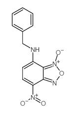 N-benzyl-5-nitro-9-oxido-8-oxa-7-aza-9-azoniabicyclo[4.3.0]nona-2,4,6,9-tetraen-2-amine结构式
