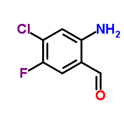 2-Amino-4-chloro-5-fluorobenzaldehyde结构式