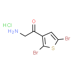 2,5-二溴-3-(2-氨基乙酰基)噻吩盐酸盐结构式