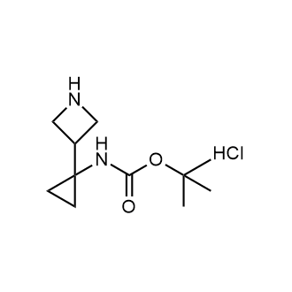 N-[1-(氮杂环丁烷-3-基)环丙基]氨基甲酸叔丁酯盐酸盐结构式