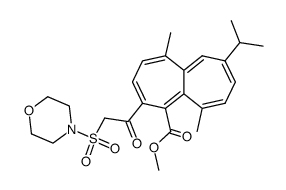 methyl 9-isopropyl-1,6-dimethyl-4-[(morpholinosulfonyl)acetyl]heptalene-5-carboxylate Structure