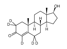 睾酮-[D5]结构式