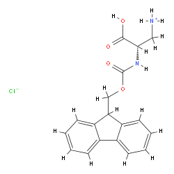 FMOC-L-2,3-二氨基丙酸盐酸盐结构式