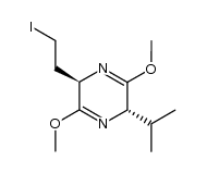 (3S,6R)-6-(2'-iodoethyl)-3-isopropyl-2,5-dimethoxy-3,6-dihydropyrazine结构式