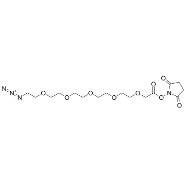 Azido-PEG5-CH2CO2-NHS Structure