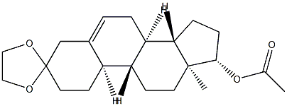 17β-Acetyloxyestr-5-en-3-one ethylene acetal结构式