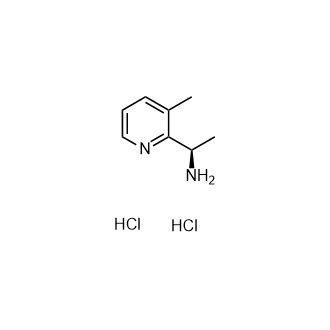 (R)-1-(3-甲基吡啶-2-基)乙胺二盐酸盐结构式