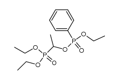 phenylphosphonic acid 1-diethoxyphosphoryl-ethyl ester ethyl ester结构式