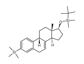 1-[(tert-butyldimethylsilyl)oxy]-3-trimethylsilyl-9Hβ-estra-1,3,5(10),7-tetraene结构式
