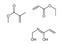 2-甲基-2-丙烯酸甲酯与2-丙烯酸乙酯和N-(羟甲基)-2-丙烯酰胺的聚合物结构式