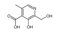 3-hydroxy-2-(hydroxymethyl)-5-methylpyridine-4-carboxylic acid结构式
