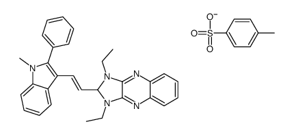 1,3-diethyl-2-[2-(1-methyl-2-phenyl-1H-indol-3-yl)vinyl]-1H-imidazo[4,5-b]quinoxalinium toluene-p-sulphonate Structure