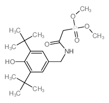 Phosphonic acid,[[(3,5-di-tert-butyl-4-hydroxybenzyl)carbamoyl]methyl]-, dimethyl ester (8CI)结构式