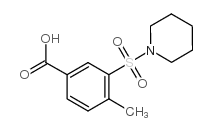 4-甲基-3-(哌啶-1-磺酰基)苯甲酸结构式