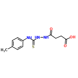 4-oxo-4-[2-(4-toluidinocarbothioyl)hydrazino]butanoic acid Structure