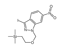 3-碘-6-硝基-1-[[2-(三甲基甲硅烷基)乙氧基]甲基]-1H-吲唑结构式