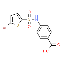 4-(5-溴-噻吩-2-磺酰氨基)-苯甲酸结构式