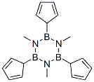 2,4,6-Tri(2,4-cyclopentadien-1-yl)-1,3,5-trimethylborazine结构式