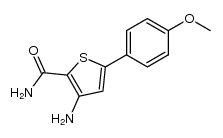 3-氨基-5-(4-甲氧基苯基)-2-噻吩甲酰胺结构式
