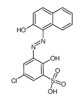 5-chloro-2-hydroxy-3-(2-hydroxy-[1]naphthylazo)-benzenesulfonic acid结构式