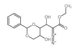 D-arabino-Hexonic acid,2-deoxy-2-diazo-4,6-O-(phenylmethylene)-, ethyl ester (9CI) Structure