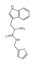 2-氨基-N-呋喃-2-甲基-3-(1H-吲哚-3-基)丙酰胺结构式