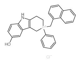2-(naphthalen-1-ylmethyl)-2-phenyl-1,3,4,5-tetrahydrophosphinino[4,3-b]indol-2-ium-8-ol,chloride结构式