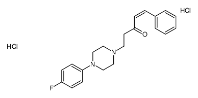 (E)-5-[4-(4-fluorophenyl)piperazin-1-yl]-1-phenylpent-1-en-3-one,dihydrochloride结构式