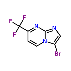 3-溴-7-(三氟甲基)咪唑并[1,2-a]嘧啶结构式