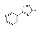 3-(1H-吡唑-3-基)吡啶结构式