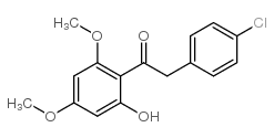 2-(4-chlorophenyl)-1-(2-hydroxy-4,6-dimethoxyphenyl)ethanone结构式