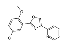 2-(5-氯-2-甲氧基苯基)-4-(吡啶-2-基)-1,3-噁唑结构式