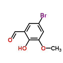 5-Bromo-2-hydroxy-3-methoxybenzaldehyde Structure