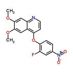 4-(2-Fluoro-4-nitrophenoxy)-6,7-dimethoxyquinoline Structure
