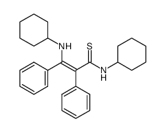 (Z)-N-Cyclohexyl-3-cyclohexylamino-2,3-diphenyl-thioacrylamide结构式