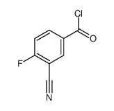 3-氰基-4-氟苯甲酰氯结构式